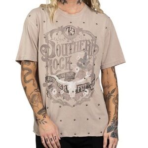 Affliction Southern Rock Tee size medium rivets